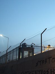 Zaun des Camps Moria auf Lesbos