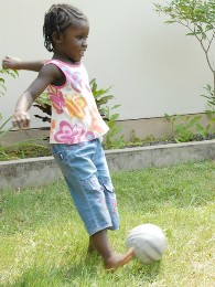 Beim Fußballspielen