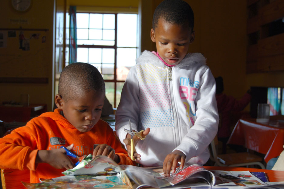 Im Kindergarten des SOS-Kinderdörfer in Ennerdale, Südafrika