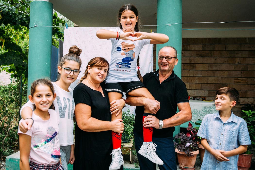 Familie im SOS-Kinderdorf Tirana, Foto: Alea Horst