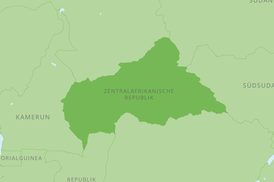 Karte: SOS-Kinderdörfer in Zentralafrika