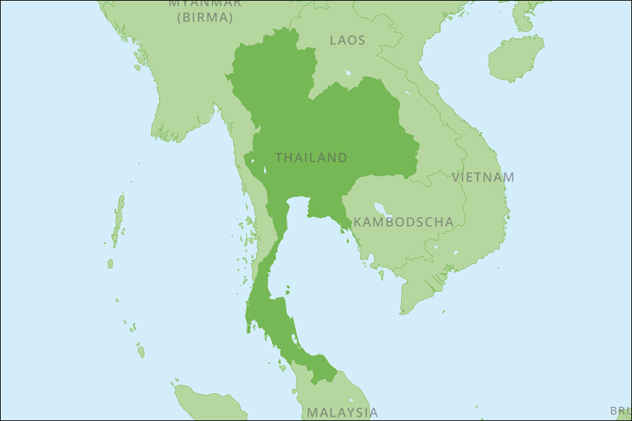 Karte: SOS-Kinderdörfer in Thailand