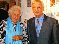 Klara Begger mit  Paul Graupner von den Lingener Briefmarkenfreunden