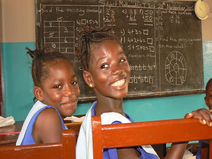 Mädchen in der SOS-Schule in Freetown, Sierra Leone