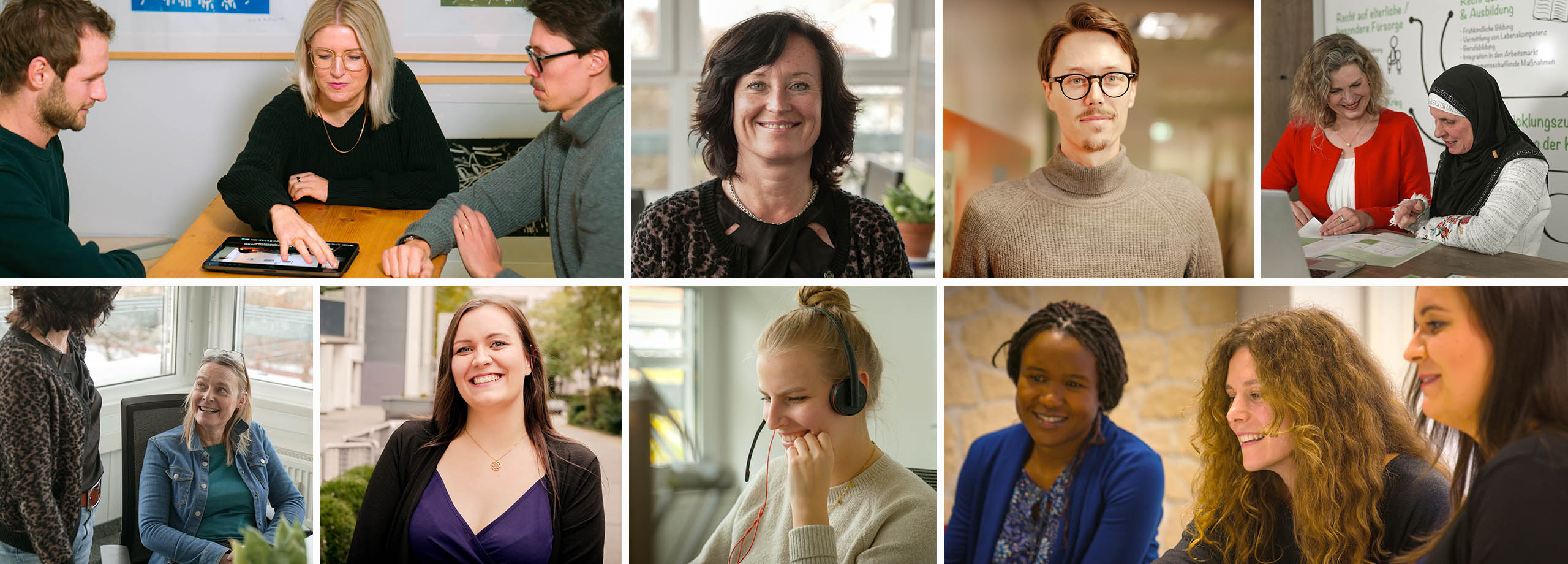 Collage Mitarbeitende