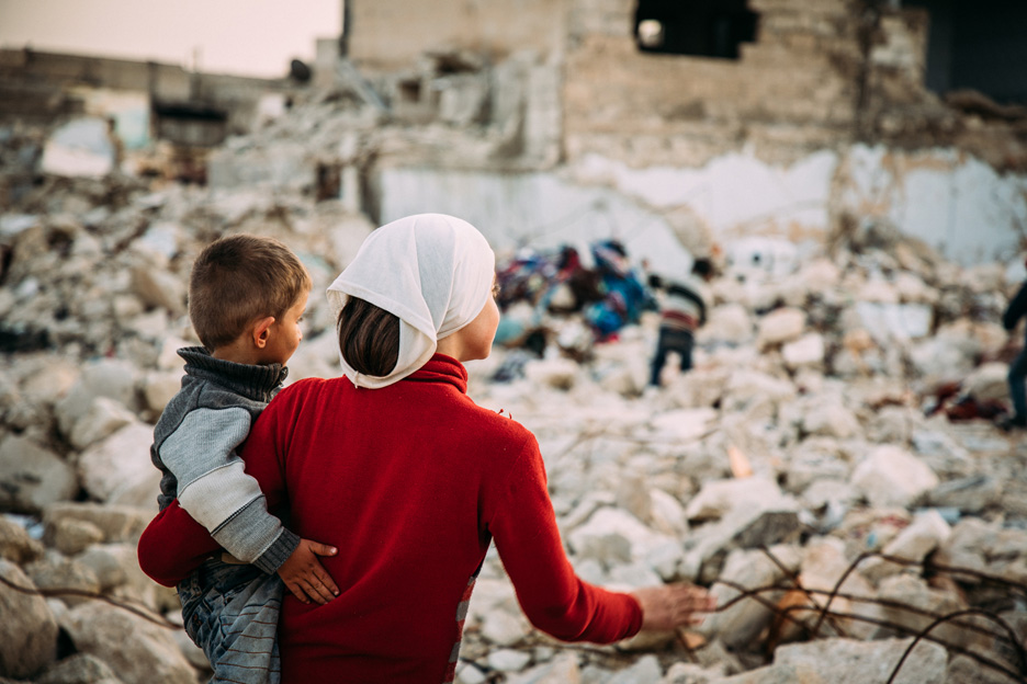 Kinder in Aleppo, Syrien