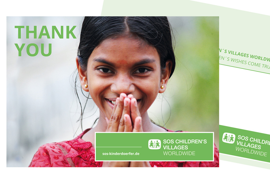 Karte der SOS-Kinderdörfer: Thank You