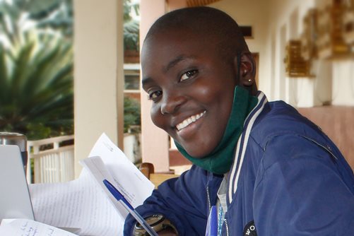Stipendiatin aus Uganda